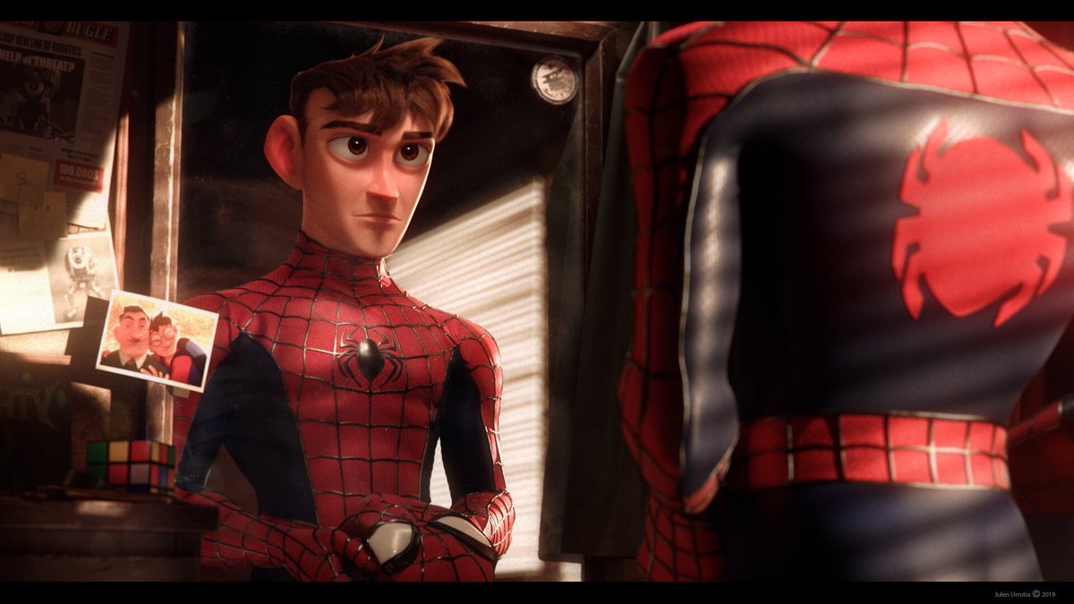 SpidermanNotes's tweet photo. Peter Parker/ Spider-Man 
Art by Julen Urrutia
#SpiderMan #SpiderVerse https://t.co/Wr2cxQMBwx