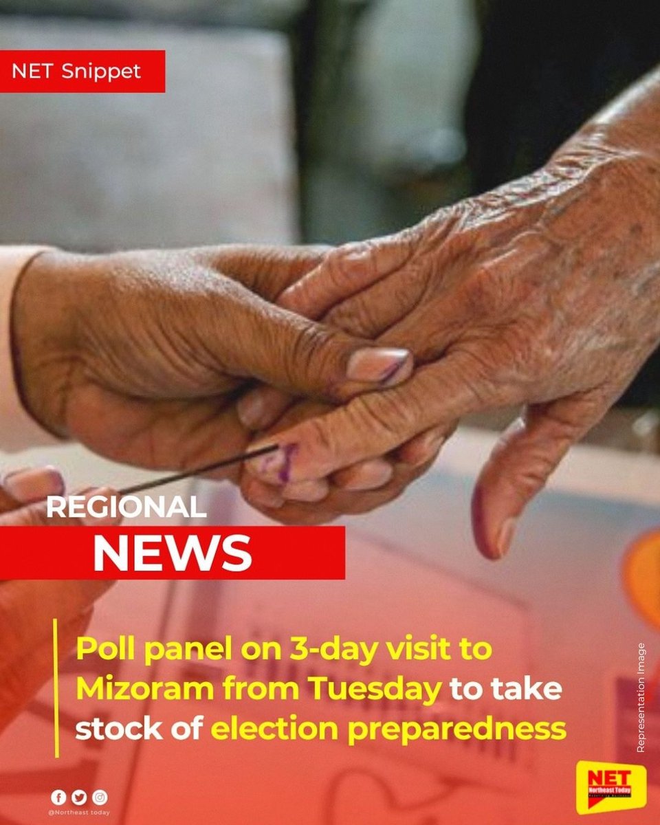 NortheastToday's tweet image. #Mizoram | The Election Commission will visit Mizoram from Tuesday to take stock of the preparedness for the Assembly election slated to be held in the next few months.
    
Read more..
m.facebook.com/story.php?stor…

#ElectionCommission #PollPreparedness #AssemblyElection #NetSnippet