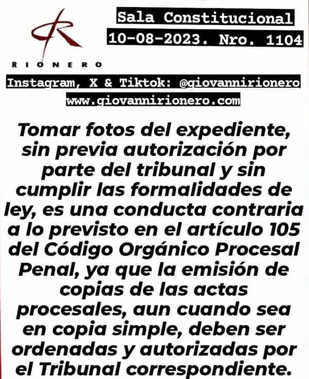 AngelZerpaA's tweet photo. Si se menciona COPP,... La "interpretación de la interpretación" debe ser restrictiva, reducida al proceso penal? Mi criterio es que si... https://t.co/UiOoCIbsaD