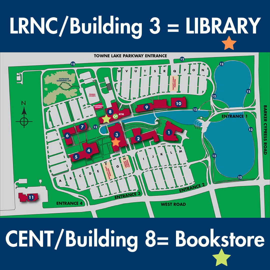 LSCCYFLibrary's tweet photo. Need help find your way around campus? Stop by the Library in building #3 called LRNC! We are centrally located, and Librarians are on standby to help you find your way around. #iBelong #lsccyfairlibrary #cyfairlibrary #lsccyfair https://t.co/HdFBmTl1h4