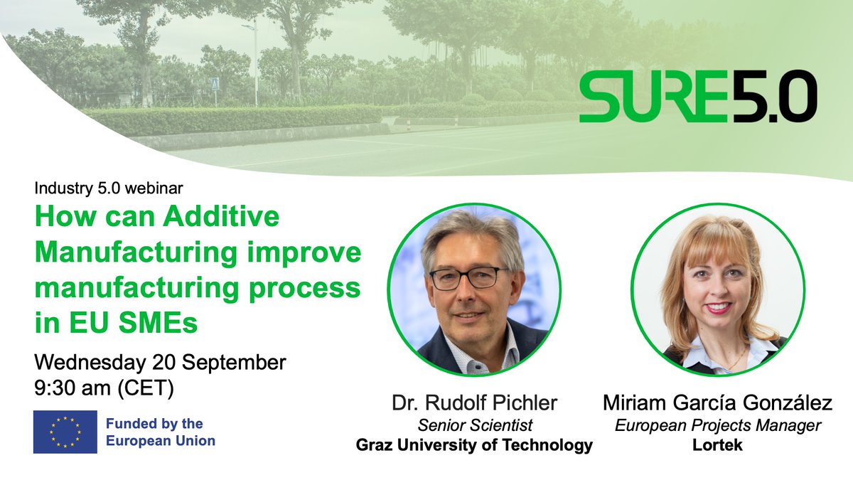 📢 Interested in Additive Manufacturing? Join us on September 20 for a webinar on how Additive Manufacturing can improve manufacturing process in EU SMEs. 

Register now ➡️ acortar.link/JVcZGw
📅 20th September 23 ⏰ 9:30 AM

<a href="/EU_Commission/">European Commission</a>