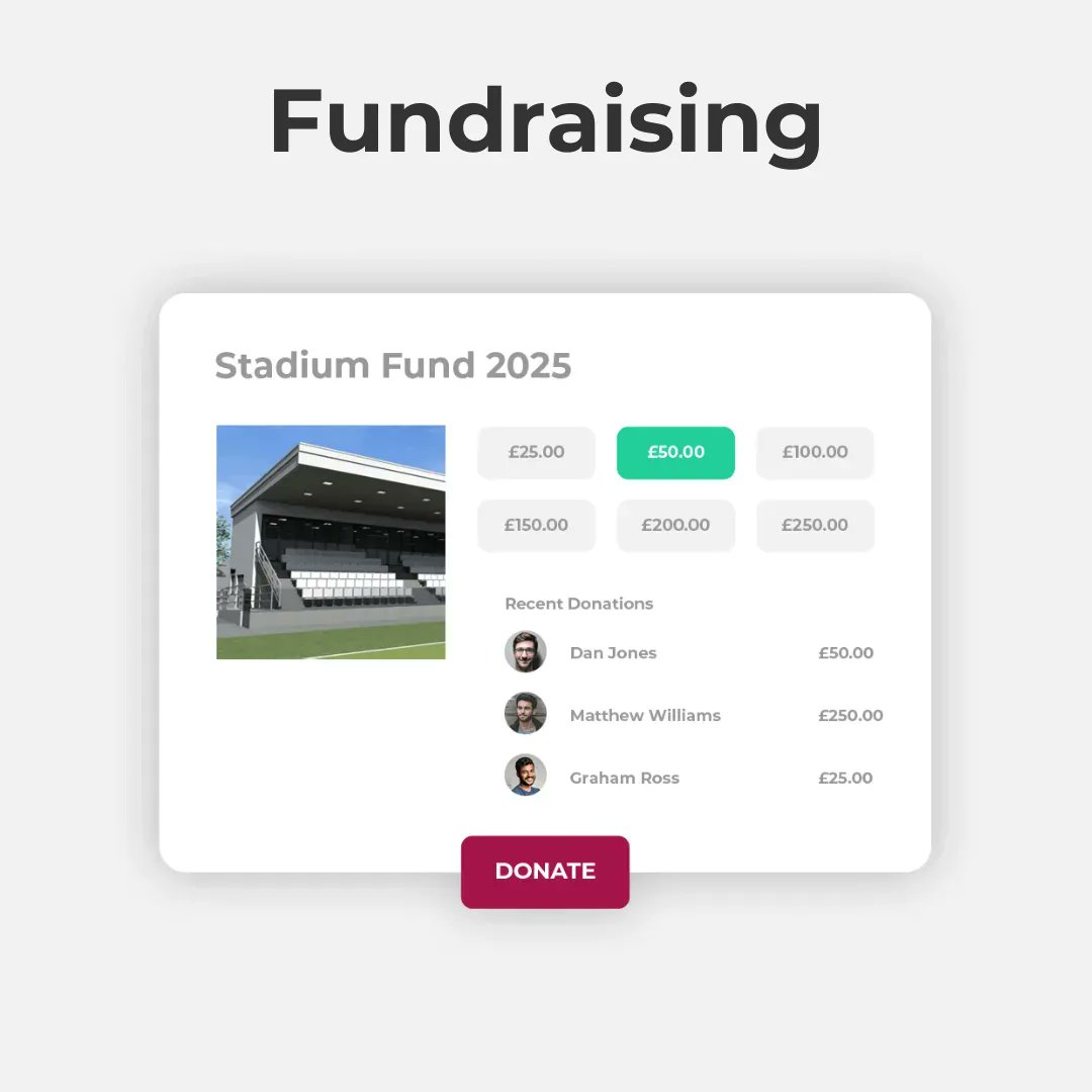 Every Pitchero club website includes a built-in fundraising page. It's never been easier to raise funds for your club. 📈 💰 #grassroots #sport #community #fundraising #volunteers #clubwebsite