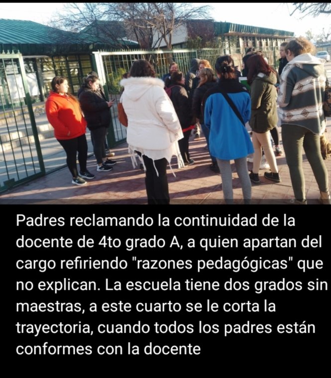 Negro_Leal's tweet photo. Piden por la continuidad de una docente. Escuela N°1 741. Juan Coria Bohorquez Godoy Cruz.
@radiomitremza @mdz_radio @radionihuil @Canal9Televida @canal7mza https://t.co/IadPoonYvn
