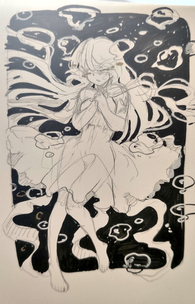 Is another sketch , but is another future idea for original illustration
#oc #sketch