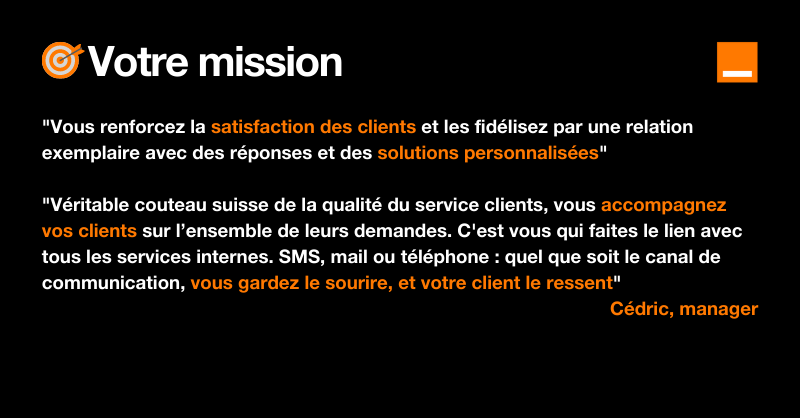 OrangePACA's tweet photo. 📢 Alerte #Recrutement 💼 

✅@OrangePACA recherche 🚀 

👉 1 Spécialiste Relation Clients Domaine SAV
📍 À Marseille

Vous êtes motivés ? 
Rejoignez-nous 👉 https://t.co/c4b2s9Ixw8 https://t.co/uwaeQOKeNm