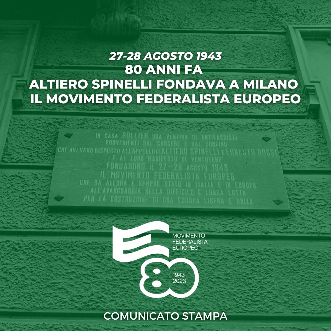 MOVFEDEUROPEO's tweet photo. 1/3 CS MFE
80 anni fa, in via Poerio a Milano, “in casa Rollier, una ventina di antifascisti provenienti dal carcere e dal confine che avevano risposto all’appello di Altiero Spinelli e di Ernesto Rossi e al loro Manifesto di Ventotene fondarono il 27-28 agosto 1943 il MFE. https://t.co/UKM6kVRj6c