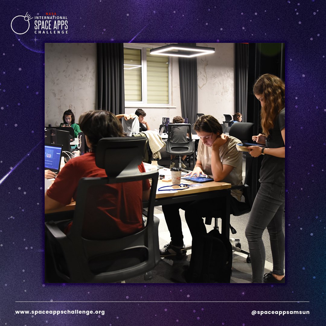 spaceappssamsun's tweet photo. Katılımcilar 1-2 ekim tarihlerinde NASA Space Apps Challenge etkinliğinde, ekip olarak ürettikleri projeleri alanlarında uzman mentörler desteğiyle yazdılar ve yazılan projeler aşamalarıyla beraber jürilere sunuldu. https://t.co/cGx2KcMSDP