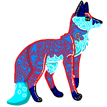 speckle369's tweet photo. I love foxes - red n' blue

#digitalart #DigitalArtist #art #artwork #doodlemark #knotwork #colourfulart #foxartwork #fox #foxart #red #blue #animalart https://t.co/TlQHRmA69s