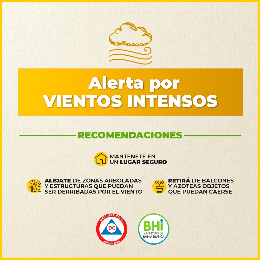 ⚠️ Debido a los fuertes vientos que se registran en la jornada de hoy, se recomienda NO circular por parques y zonas arboladas⛔