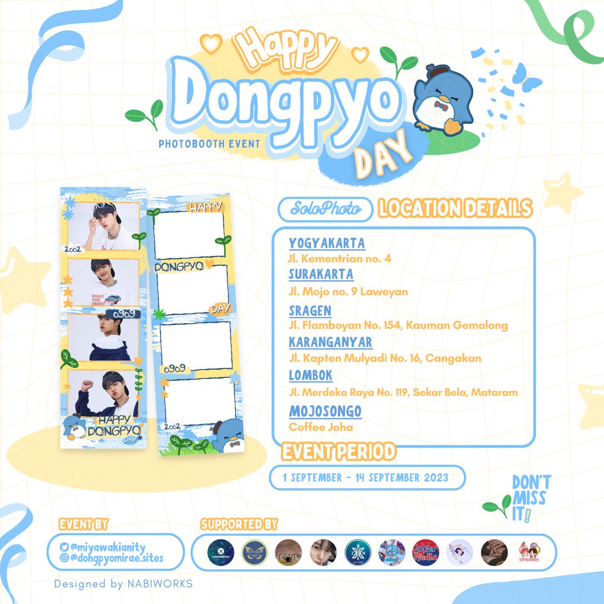 ꕤ Event by <a href="/miyawakianity/">✨️</a> &amp; dongpyomirae.sites

ꕤ Artwork by <a href="/NABIWORKS/">UNDER REBRANDING.</a>

ꕤ Supported by <a href="/X1confession/">use -Flash</a> <a href="/oneits_project/">oneits_project</a> <a href="/indahfermata/">인다</a> <a href="/zhouxxxxxxxx/">Anser 레스나</a> //  IG: x1.zone, mirae_ina, jogjakpopermedia // TikTok: pyoranger, yogyullie99, icepyocream