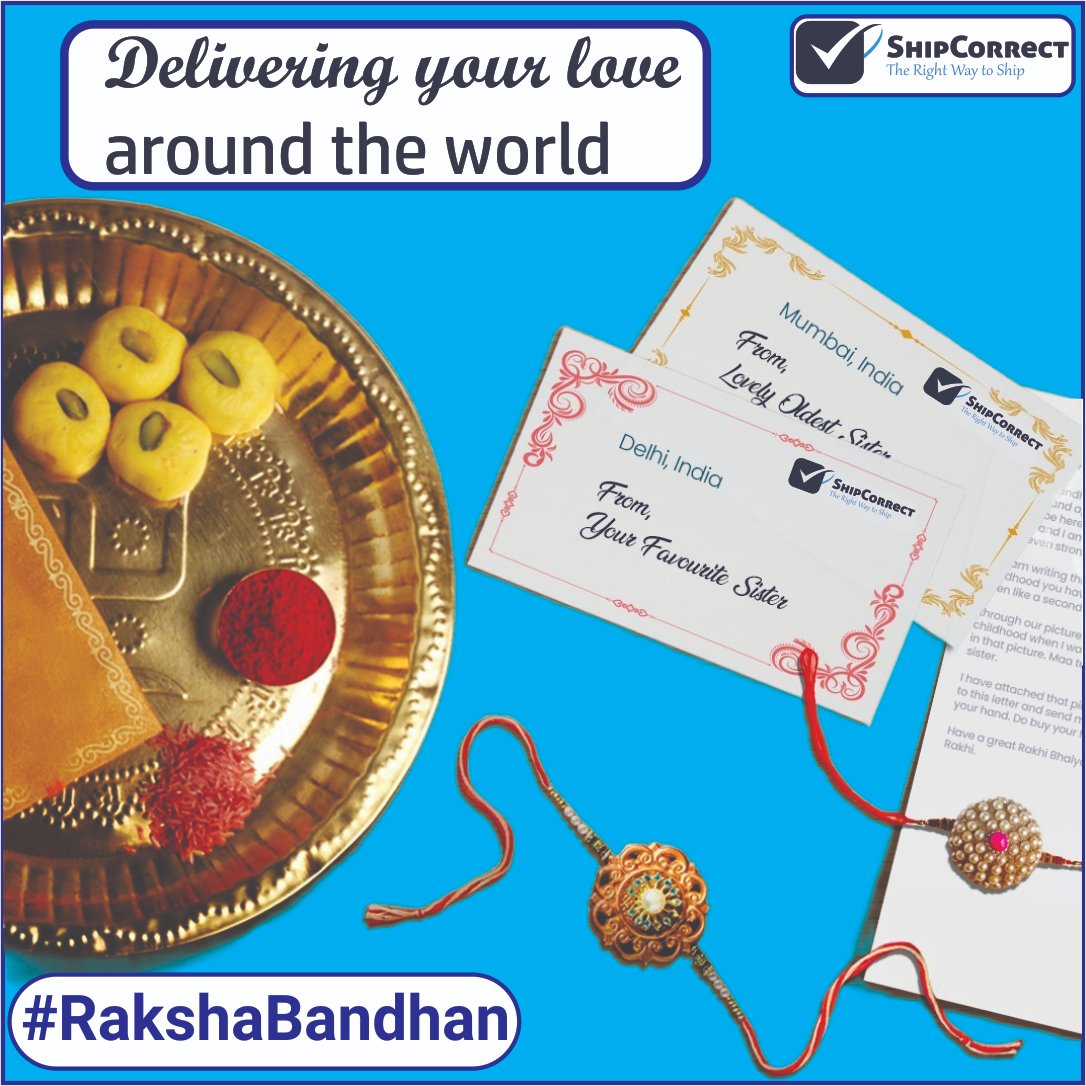 ShipCorrect's tweet photo. We ensure that your bonds are delivered to you without any problems.✈❤

#Shipcorrectlogisitics #HappyRakshaBandhan2023 https://t.co/LHTuGkbOuM