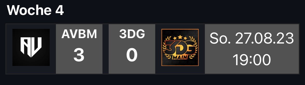 AvoidEsportsDE's tweet image. 🔷🔷🔷 Blue Maniacs 🔷🔷🔷
⚡️⚡️⚡️ Electrified ⚡️⚡️⚡️

🔷 Blue Maniacs siegt mit einem 3:0 gegen @3dGaming_org .🔷

⚡️Electrified siegt mit einem 3:1 gegen @Team_FireBlade ⚡️

🪦Unsere anderen Teams mussten sich leider dieses Mal geschlagen geben.🪦

#AvoidIT