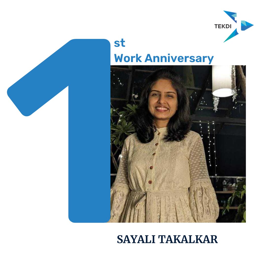 tekdinet's tweet photo. Happy first work anniversary! Your unwavering confidence has been a remarkable asset during your time here!

#WorkAnniversary #TekdiTechnologies #1stWorkAnniversary #TekdiFamily #LifeAtTekdi #MakeItMatter https://t.co/Gq4JfcN6iw