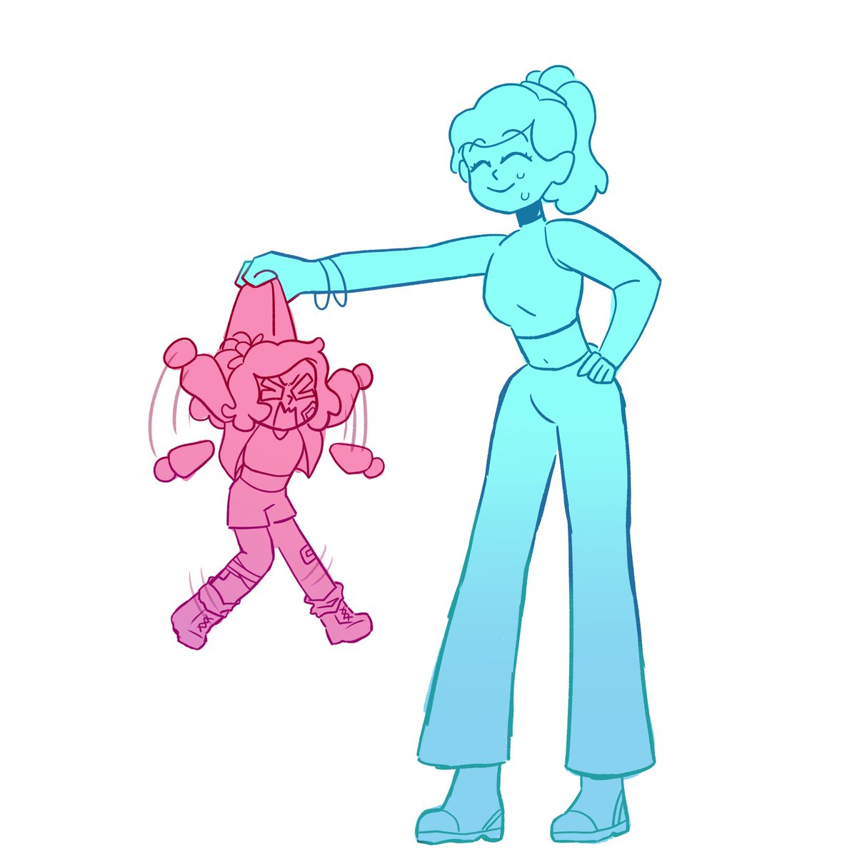 fr1skfan's tweet photo. Modern time Frisky meets young Frisk #Bluey #blueyfanart #blueyart https://t.co/G9WLpk4d1Q