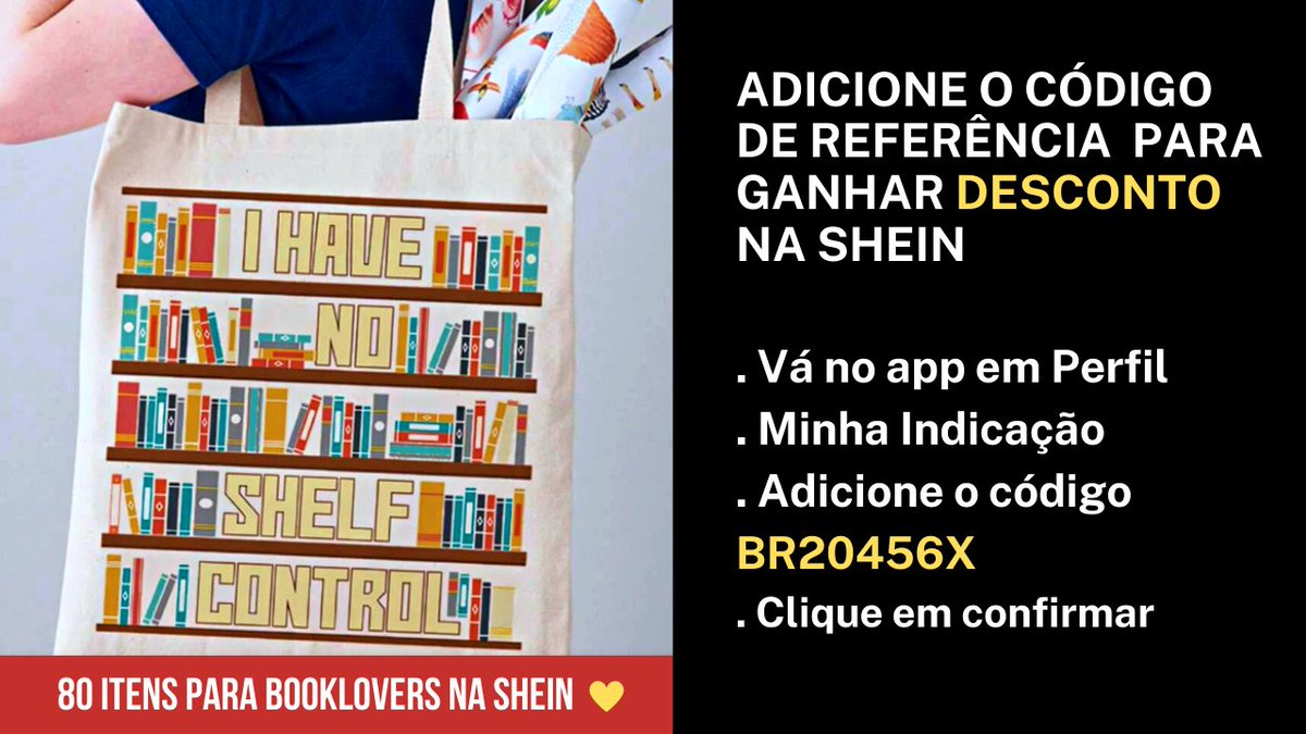 literapolicial's tweet image. SHEIN | 80 produtos para booklovers ❤
literaturapolicial.com/2023/03/06/she…

⭐ GANHE R$10 DE DESCONTO COMPRAS SHEIN
🧧 Código de referência: BR20456X (vá em Perfil, Minha Indicação, adicione o código)
🧧 Clique para receber o desconto na 1a compra br.shein.com/invite?utm_cam…