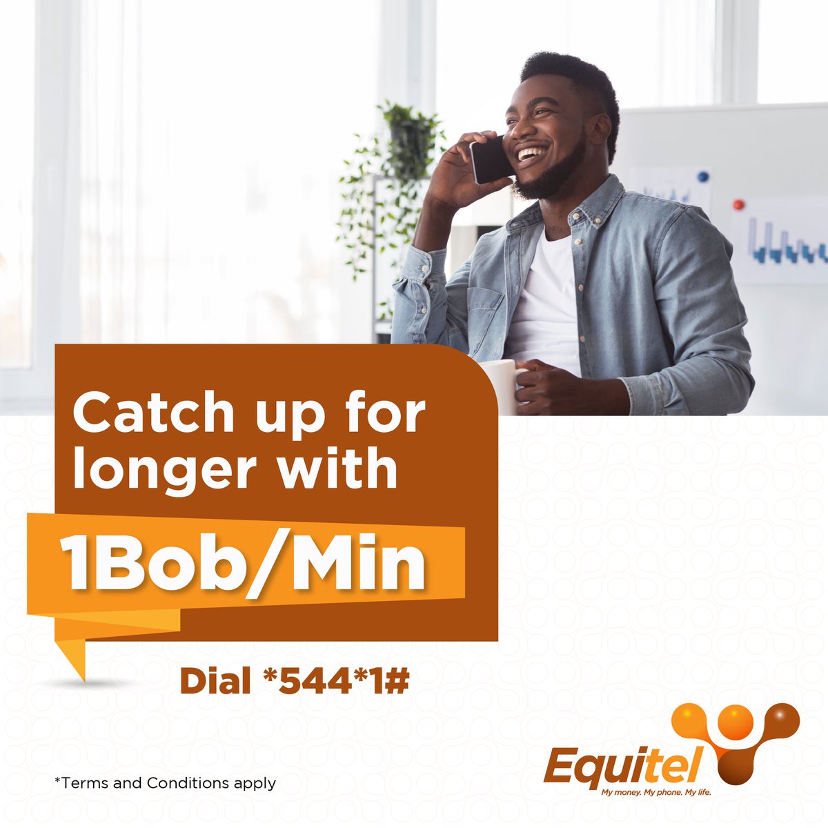 Have you stayed for long without catching up with a loved one? Simply dial *544*1# and enjoy longer calls across all networks at 1 bob per minute with Ongea bundles. #MalizaStoroNaEquitel