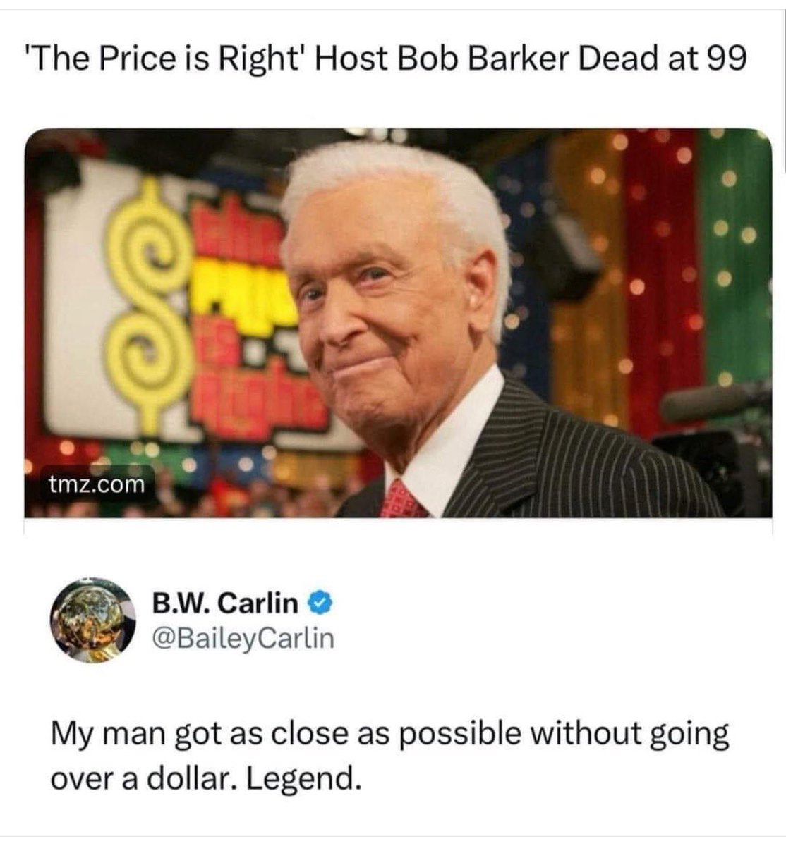 THIS is the winning comment on Bob Barker’s passing! #RIPBobBarker