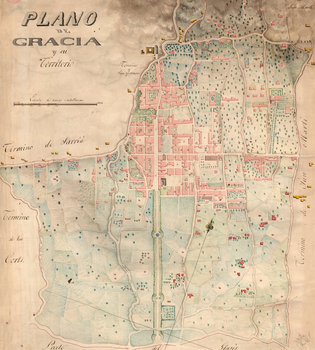 #TalDiaComAvui de 1824, fa 199 anys, començava la construcció del passeig de Gràcia.