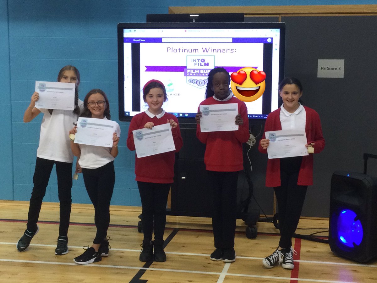 SchoolHillside1's tweet photo. A huge congratulations to our #HillsideFilmClub members who were received their Platinum Awards today for completing the #FilmBuffChallenge just before summer at @intofilm_edu @intofilm_scot and received lovely keyring for doing this. https://t.co/erFnhTMV2A