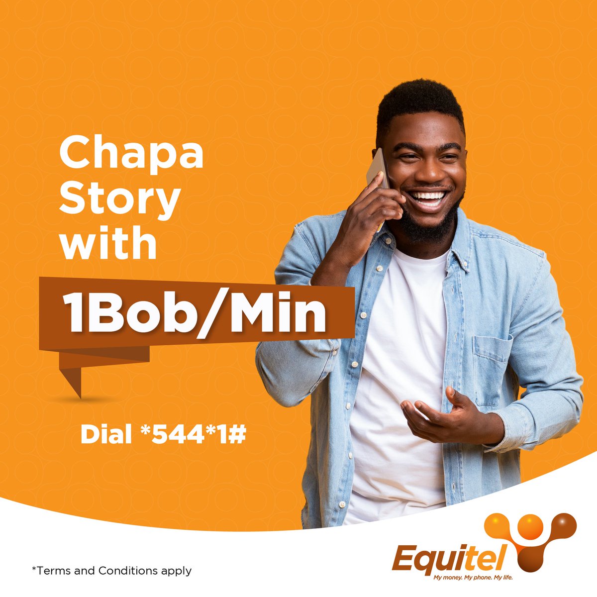 Say more for less across all networks with Equitel’s Daily Ongea bundle. To enjoy a call rate of 1 bob per minute, simply dial *544*1# and get talking. #MalizaStoroNaEquitel