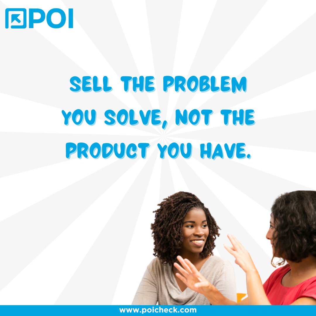 poi_check's tweet photo. SELL THE SOLUTION!

Instead of solely focusing on the features, specifications of your service/product, shift your approach to highlighting the benefits and outcomes it provides, show your clients how your solution can make their lives easier or help them achieve their goals. https://t.co/vOOHQLOTop