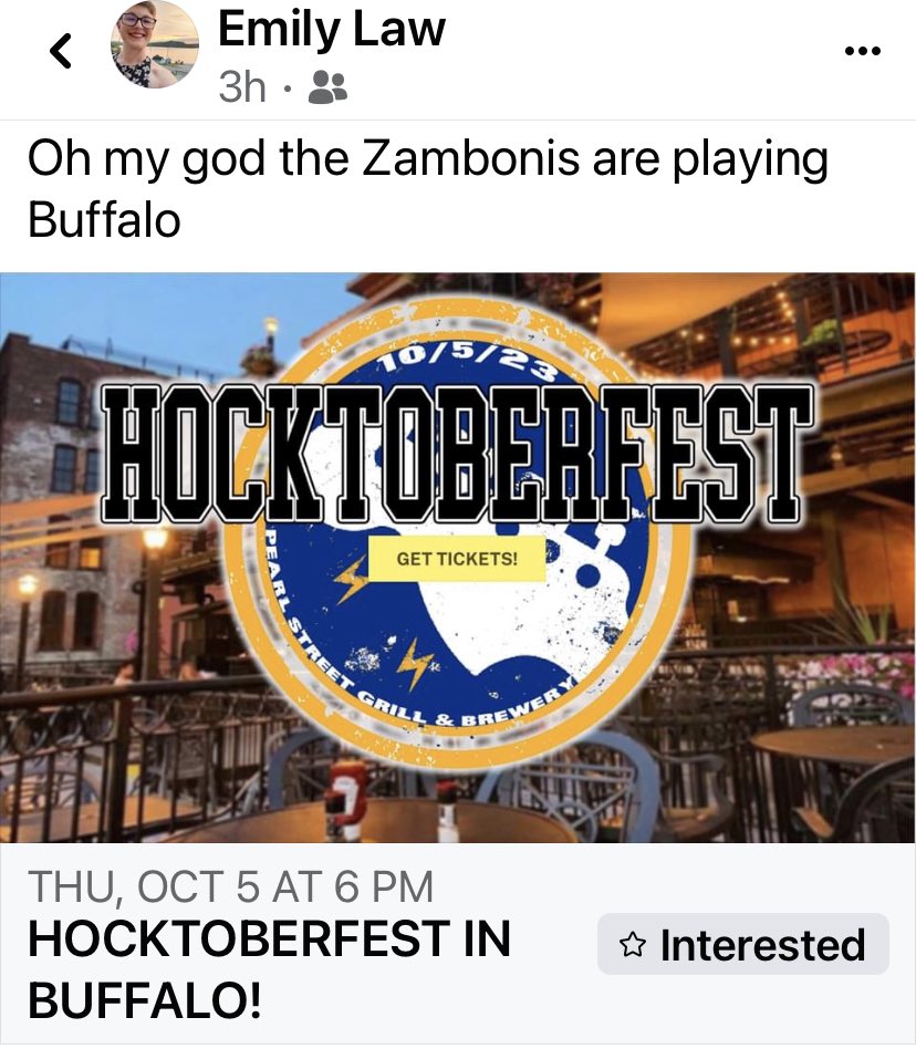 Hello Buffalo! Zambonis live at Pearl Street for the hockey party of a lifetime. It’s HOCKTOBERFEST! October 5th. See ya there! #buffalosabres #buffalo #hockeyrocks