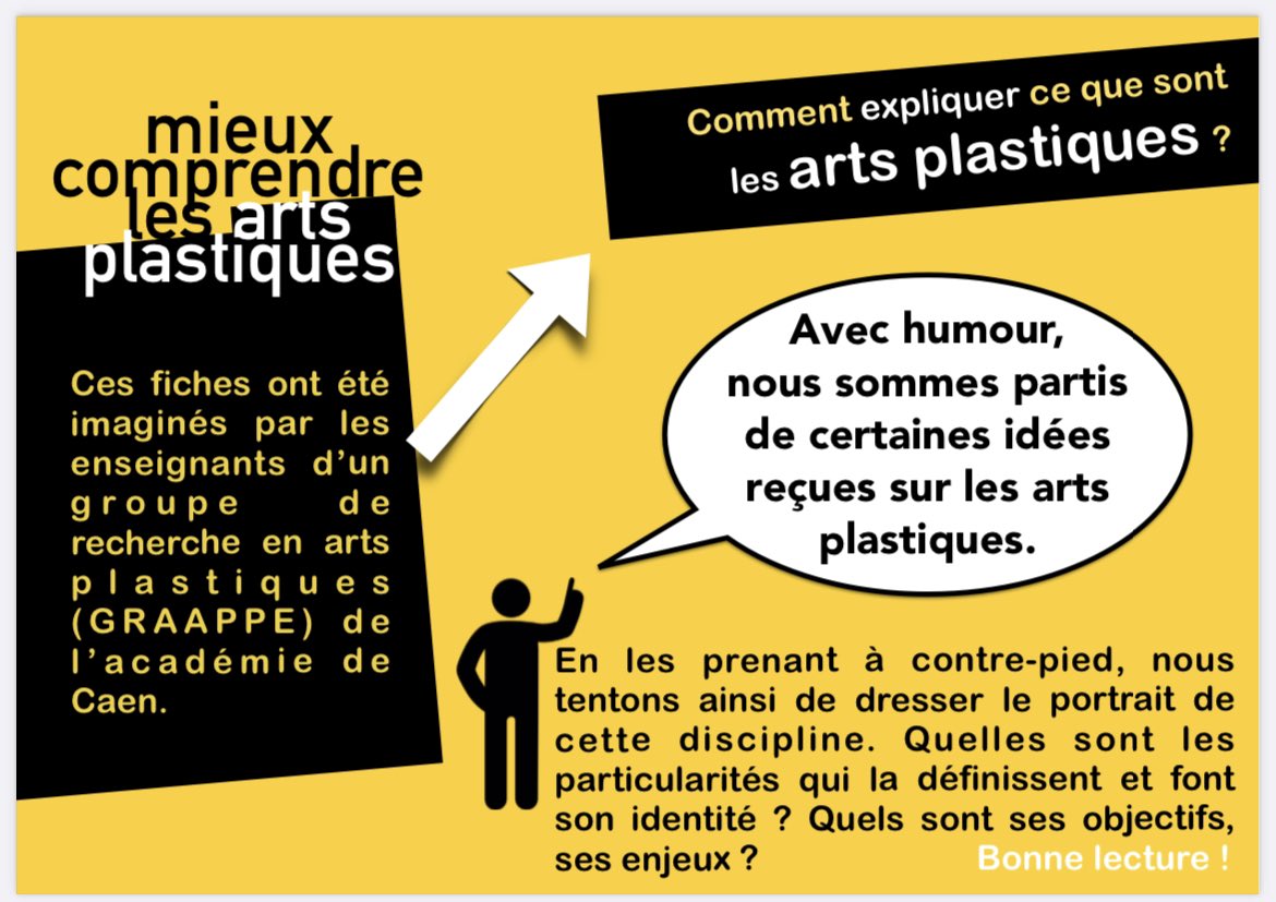 ML_ArtsPla's tweet photo. A l’approche de la rentrée, petit partage cette semaine du travail réalisé par le groupe recherche Arts Plastiques de l’académie de Normandie (Caen) en 2019 sur les arts plastiques, leur identité, leurs enjeux, leurs objectifs. 
Jour 1: ça sert à quoi ?
#artsplastiques https://t.co/Ln2yYYpmSq