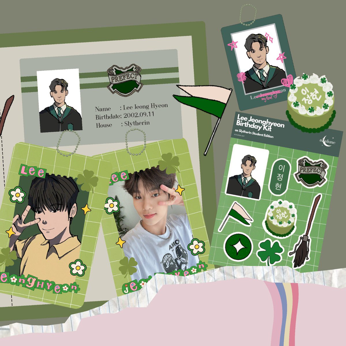 caranjiyappu's tweet photo. [Re-tweet and Likes are appreciated]

✨💚 Lee Jeonghyeon's Birthday Kit by Altalune 💚✨

📅 August 28th - September 11th 2023
📦 Est. 7-14 days after PO closed (Pelunasan by oren 🍊)
📍Bandung, Indonesia. 

For order, please click the link below!
https://t.co/pyrEHxj0aT https://t.co/S6sRQK2QAd