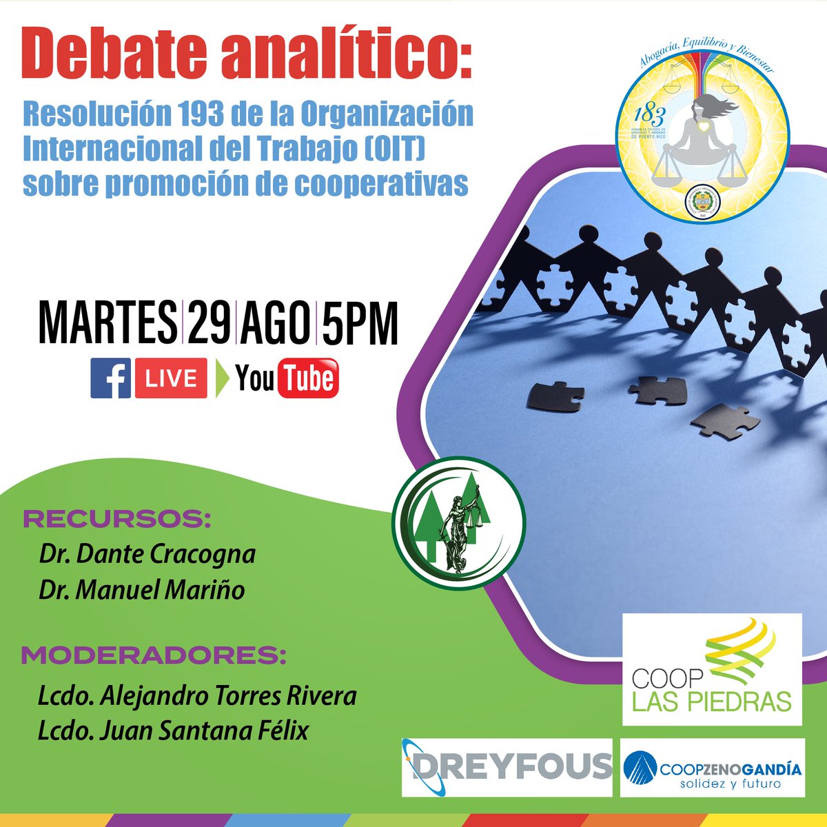 Foro para el martes, 29 de agosto de 2023 - 5pm

Tengamos un debate sobre la Organización Internacional del Trabajo y su reciente resolución en apoyo y promoción del sector cooperativo.