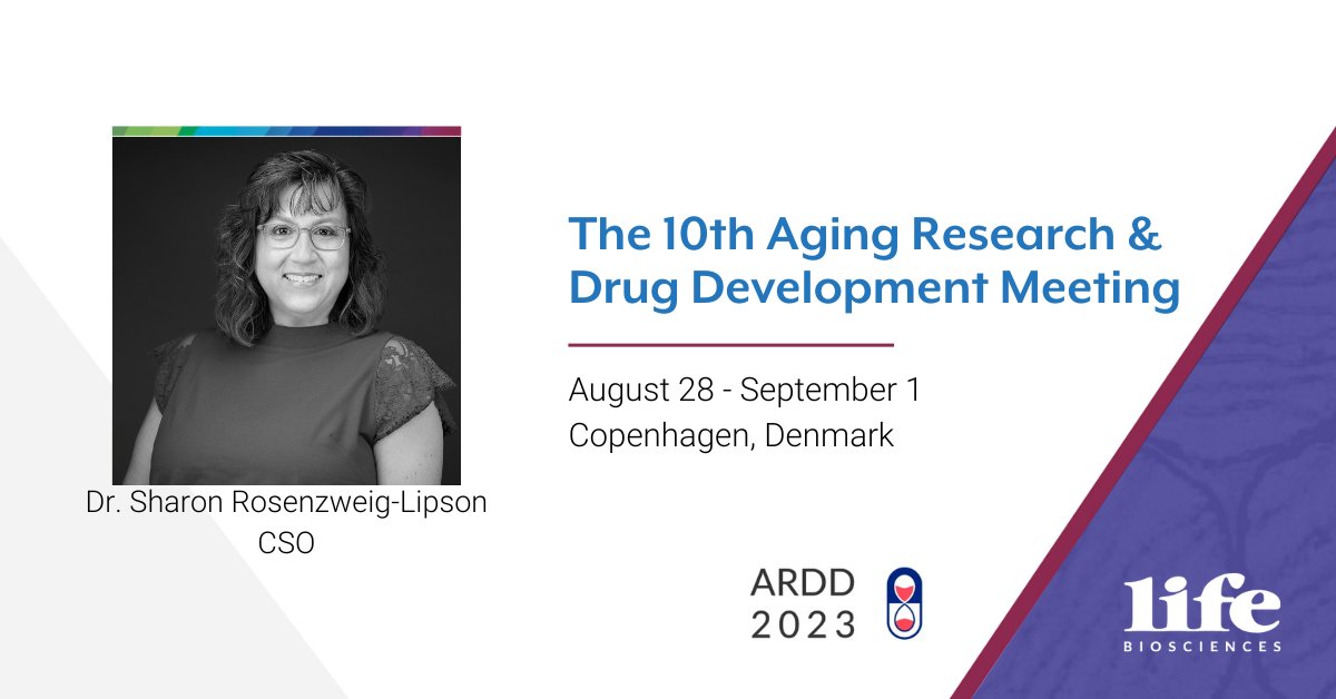 lifebiosciences's tweet image. Our CSO, Sharon Rosenzweig-Lipson, Ph.D., is presenting at the 10th annual @ARDD_meeting. Learn more about her presentation on #EpigeneticReprogramming and Life Bio’s work in #NAION here: brnw.ch/21wC3aF #ARDD