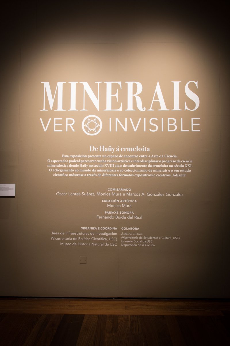 UniversidadeUSC's tweet photo. 📣Última semana para visitar a exposición 'Minerais. Ver o Invisible. De Haüy á ermeloíta’

🗓️No Colexio de Fonseca ata o 2 de setembro 
⏰Horario de visitas, de 11 a 14 e 17 a 20.30 horas

📸 @mhnUSC 

🔗https://t.co/T1l1oUvOzJ https://t.co/kk8Jk5Bryu
