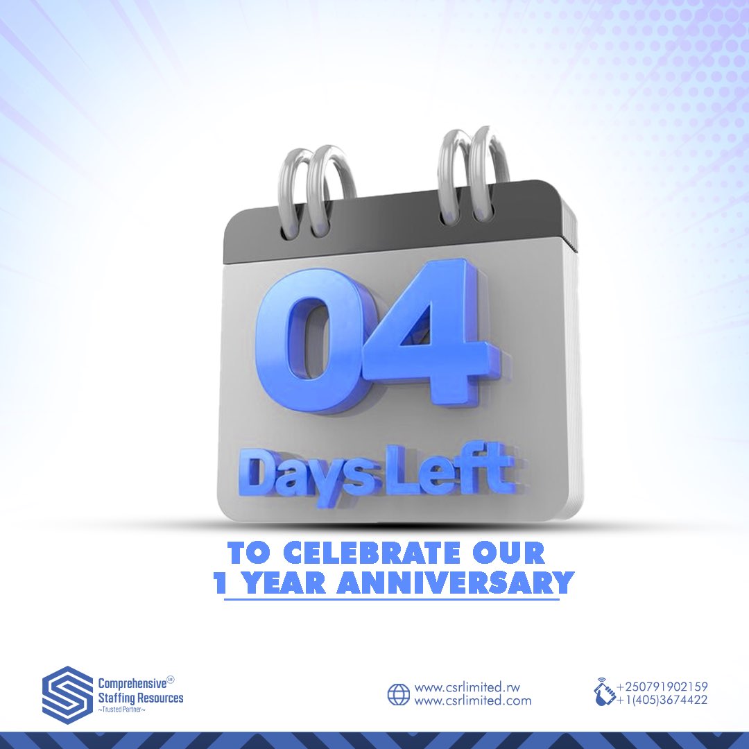 csr_rw's tweet photo. 🎉Time is ticking away
#CsrToTheWorld #outsourcing #global #anniversary https://t.co/OFAg46iumF