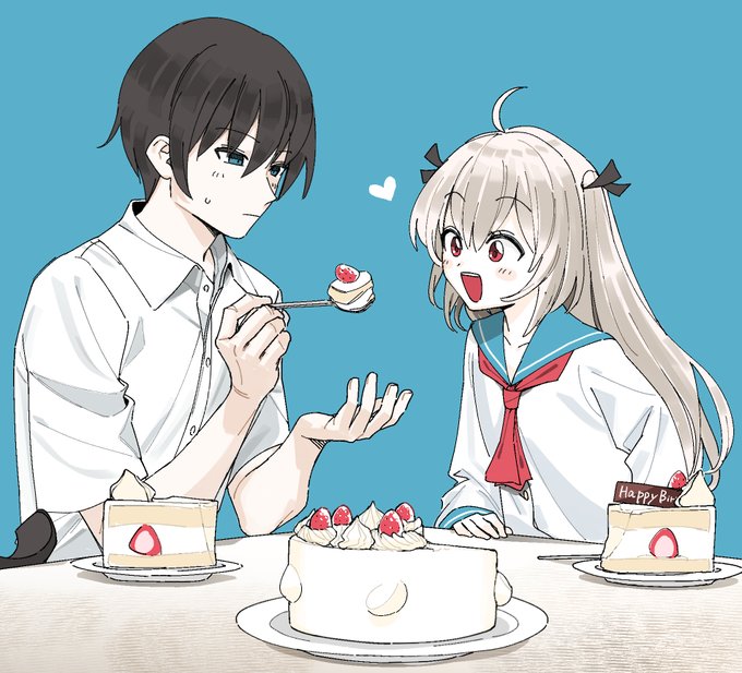 「cake feeding」 illustration images(Latest)