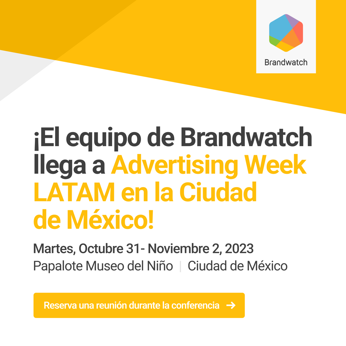 BrandwatchES's tweet photo. ¿Quieres ir con nosotros al Advertising Week LATAM en CDMX? 🇲🇽😎

Reserva una reunión con nuestro equipo de expertos y entra en una rifa de pases 🎊

Los ganadores se anunciarán durante las primeras 2 semanas de Octubre 👐

Reserva aquí: https://t.co/Gh9Hl28YNx https://t.co/mxfln7RBw1