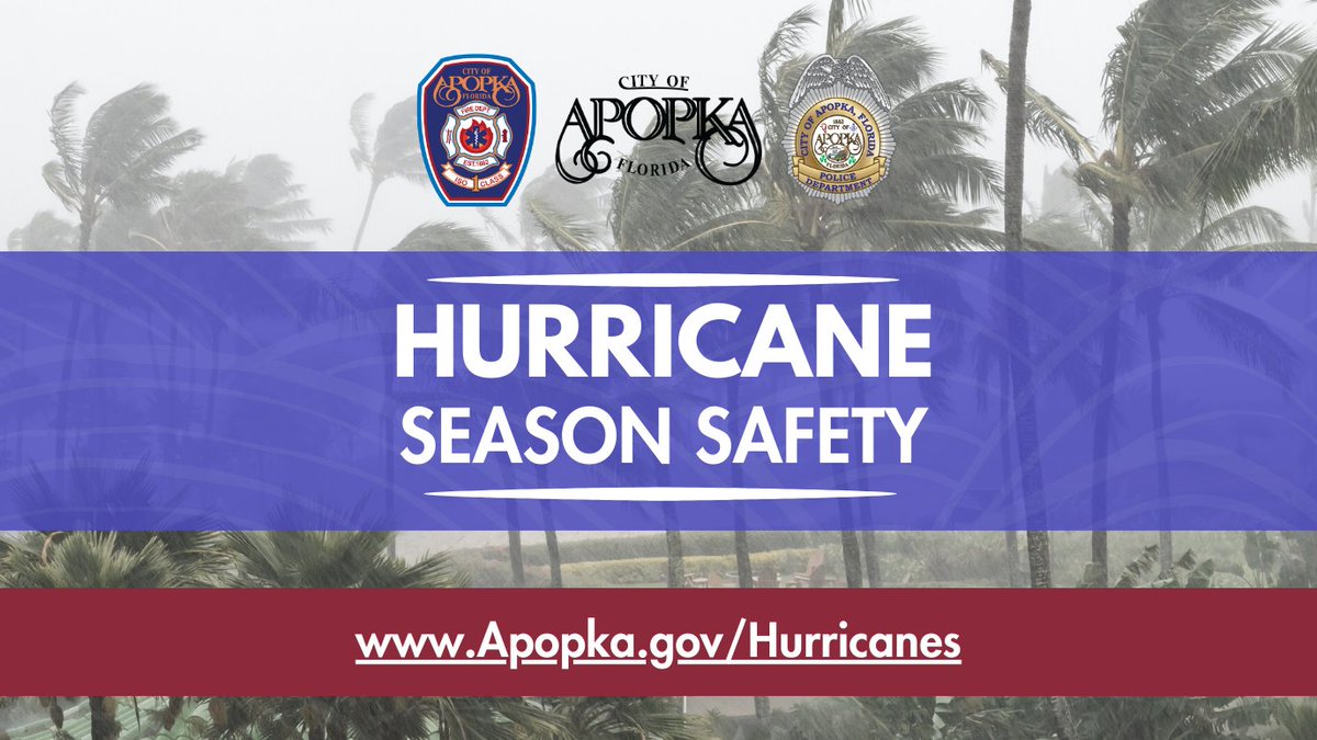 The Apopka Fire &amp; Police Department want to help residents stay safe. Residents can sign up for Emergency Management Alerts on our website to receive important City emails &amp; text alerts before, during, &amp; after a storm.

Visit Apopka.gov/Hurricanes for resources and information.