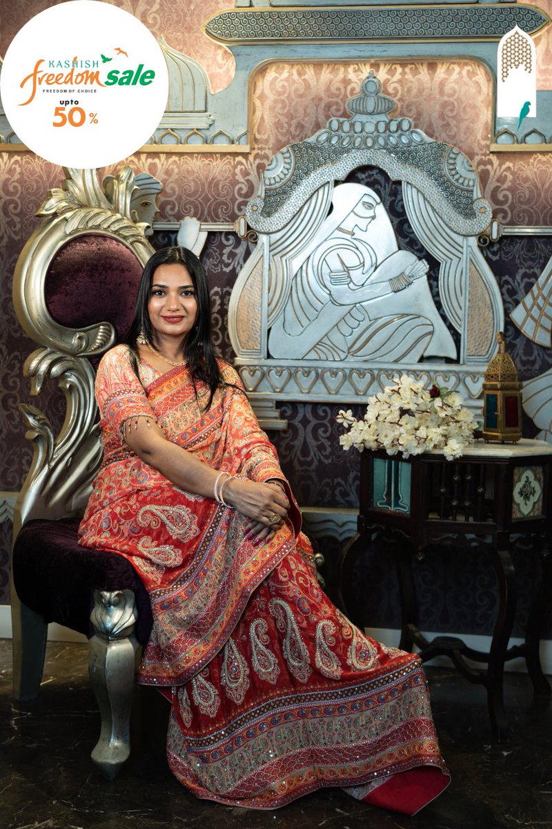 KashishIndia's tweet photo. #Rakhi2023
Orange Designer #Saree in chinon crepe fabric with Stone Work &amp; Digital Print by The Fashion Leader 🦜
Kashish “Freedom Sale” is live with Upto 50% off is ending in just 3 days.

This year, let us celebrate “Freedom of Choice” to Shop! https://t.co/i4MD6pWmb8