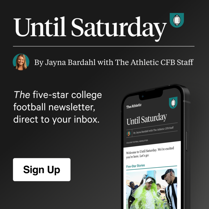 Today marks one year at The Athletic and what better way to celebrate than by the launch of our CFB newsletter! I am so excited to finally share this with our audience. Sign up for FREE to receive our first edition later today. 👀 theathletic.com/newsletters/un…