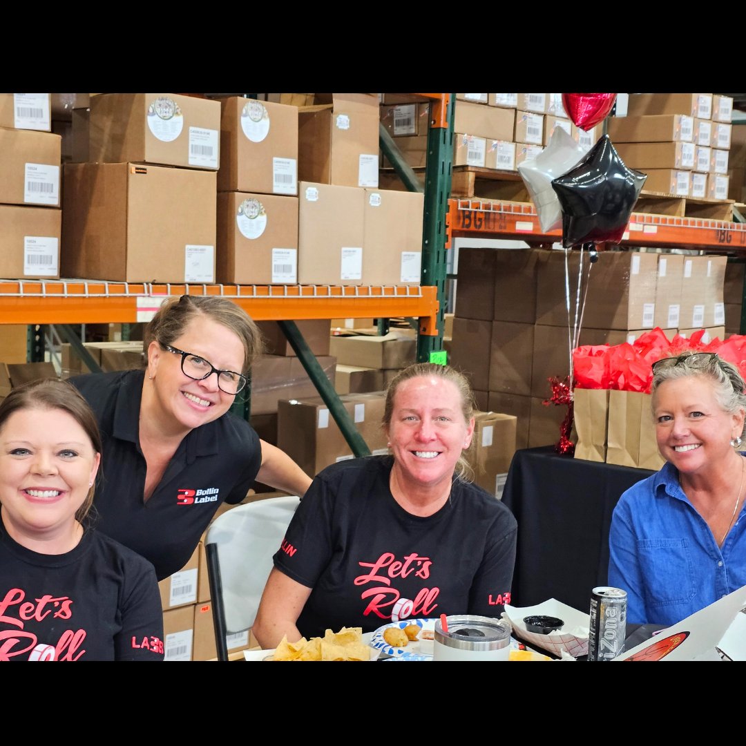 BollinLabel's tweet image. What a fantastic gathering! On Friday, #TeamBollin took the afternoon off for our Fiscal Year End Celebration.🎉The team enjoyed delicious food from @Root's Poultry, engaging conversations, and a game of cornhole. #SweetTeam #EmployeeAppreciation #FridayCelebration #TeamBonding