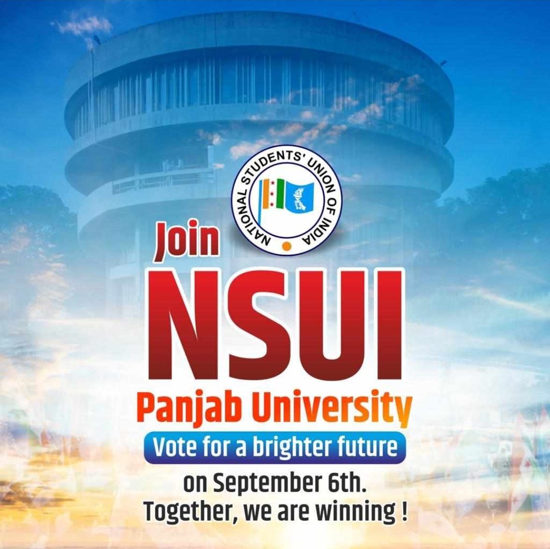 Students are nation builders. Empowering Students Voices: Join NSUI and shape a brighter tomorrow together!
#PanjabUniversity