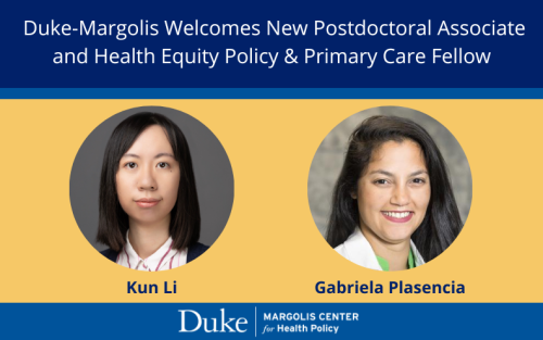 Duke Clinical and Translational Science Institute (@duke_ctsi) on Twitter photo Congratulations to <a href="/NCSP_Duke/">NCSP at Duke</a> scholar Gabriela Plasencia, MD, on being named the Health Equity Policy & Primary Care Fellow for <a href="/DukeMargolis/">Duke-Margolis</a>! 
Learn more: duke.is/c/kffa Congratulations to <a href="/NCSP_Duke/">NCSP at Duke</a> scholar Gabriela Plasencia, MD, on being named the Health Equity Policy & Primary Care Fellow for <a href="/DukeMargolis/">Duke-Margolis</a>! 
Learn more: duke.is/c/kffa