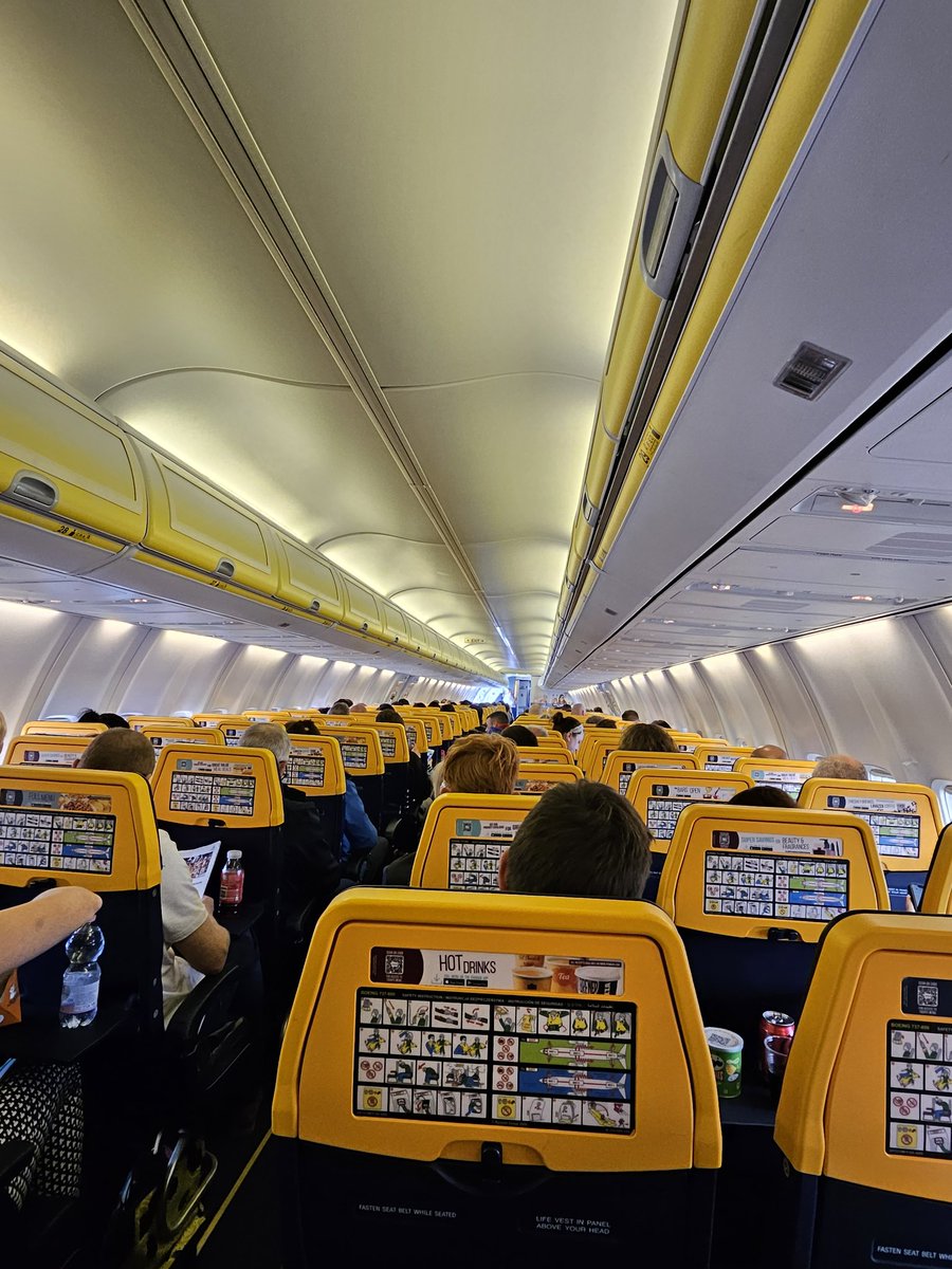keithgilroy1's tweet photo. Made to board a plane in Liverpool @13.00 knowing it won't take off for hours it's a joke. Sure it's all OK @Ryanair is cleaning up with sales on the plane. @rte @SkyNewsBreak https://t.co/wELs6r3BwB