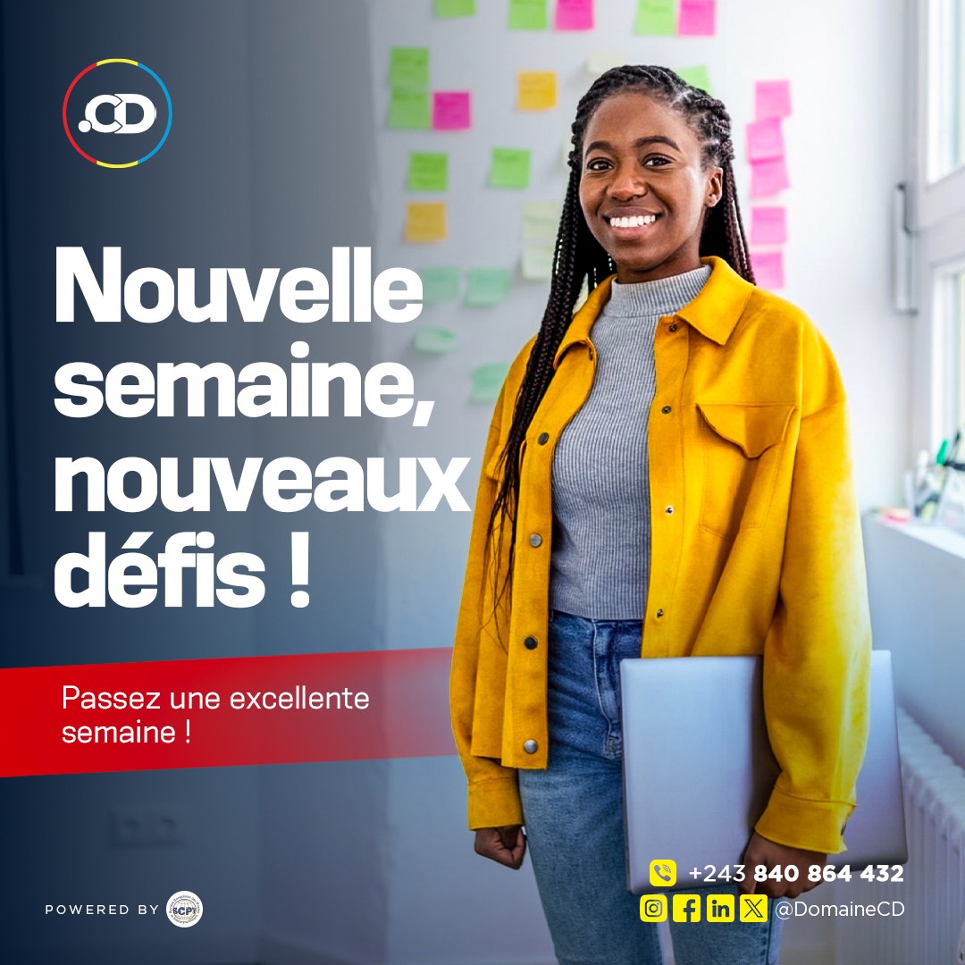 DomaineCd's tweet photo. Passez une excellente semaine !

Pensez à visiter notre site 🔗https://t.co/JcsCYbL41g pour découvrir nos différents services.

#DomaineCd #IdentitéNumérique #SCPT https://t.co/cJVTUsuGp2