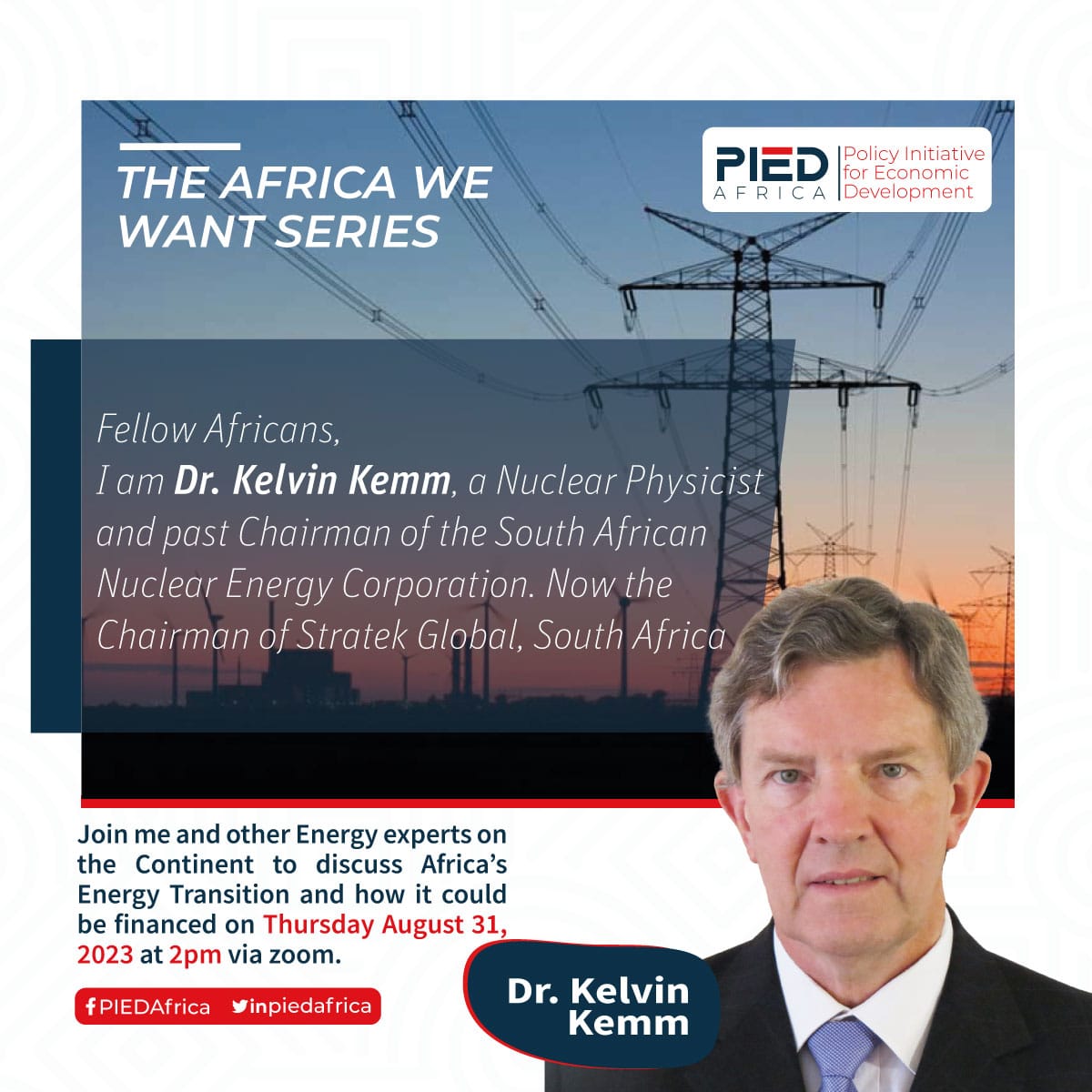 🌟 Meet Dr. Kelvin Kemm <a href="/KelvinKemm/">Kelvin Kemm</a>: Tech Innovator &amp; Economic Visionary 💼🔬 Join us at #AfricaWeWant to tap into his insights driving innovation and progress. Don't miss out on his wisdom! 🚀🌍  #Innovation #AfricanUnion #AfCFTA #PIEDAfrica #Agenda2063
