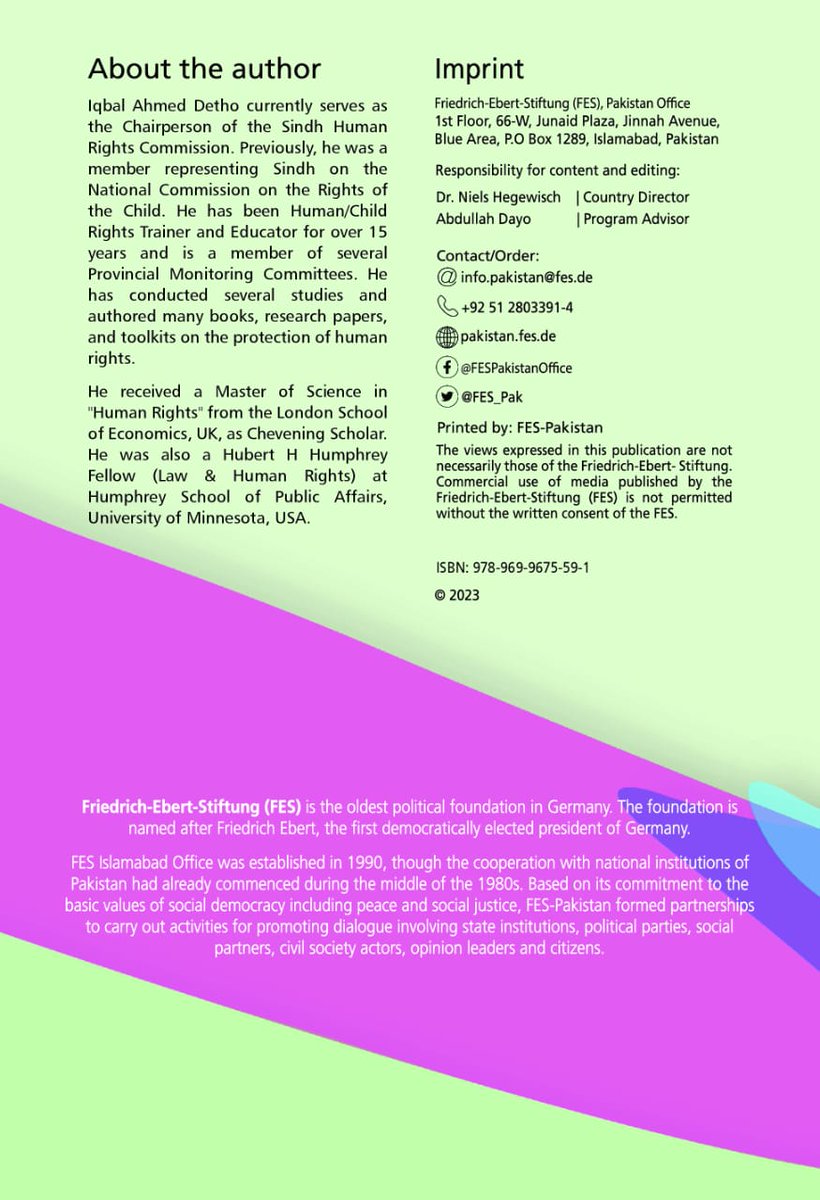 SHRC_official's tweet photo. The @FES_PAK has released an eye-opening study on Domestic Child Labour in Pakistan, authored by Iqbal Ahmed Detho @iqbal_detho Chairperson @SHRC_official. This research sheds light on a critical issue that demands our attention. Let's collaborate to build a better future for our children. 

Download the study: https://t.co/Tl0iclYvyD 

#ChildLabourResearch #PakistanProgress #FriedrichEbertStiftung