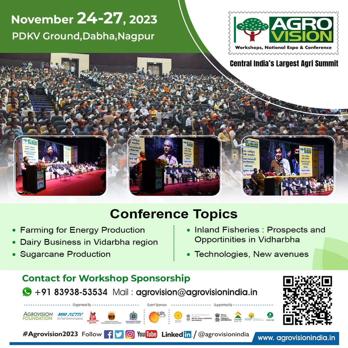 agrovisionindia's tweet photo. Cultivating Knowledge at AgroVision 2023: Unveiling Conference Topics for Farmers, Agri Techs, and Beyond πΎπ
#agrovision2023 #agrovisionconference #conferencetopics #nagpur #centralindia #farmers #greenenergy https://t.co/eClEJHQDd2