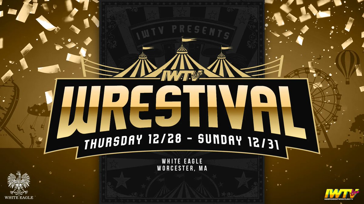 beyondwrestling's tweet photo. How's about we start announcing some of the participating organizations for #Wrestival 2023?

Join us at White Eagle in Worcester from Thursday, 12/28-Sunday, 12/31 for the biggest independent wrestling celebration of the year! https://t.co/HizJaguP9s