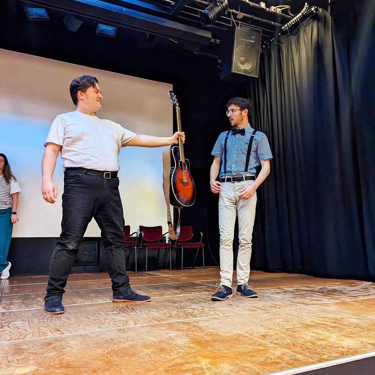 UsUpshoot's tweet photo. Rehearsals are in full swing for our next production, All Shook Up! 🎷

Full of comedy and love, this show embraces the music of Elvis like never before. Don’t miss your chance to see it! 🎹

🎼 The Fisher Theatre 
🗓️ 28th Sept - 7th Oct
🎟️ Link for tickets in our bio! https://t.co/Bo0CWXQ5ME