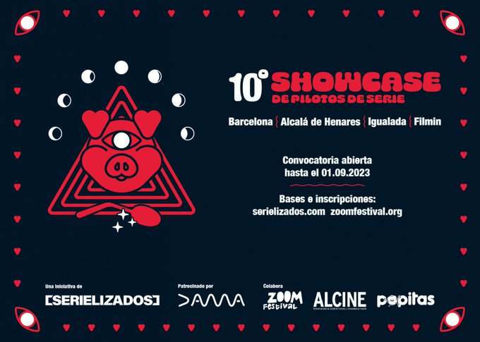 ¡Este viernes termina el plazo para presentar vuestros pilotos de serie al <a href="/ShowcasePilots/">Showcase de Pilotos de Series</a>!

Con <a href="/SZSfest/">SERIELIZADOS FEST</a>, @FestivalZoom, <a href="/ALCINEFILMFEST/">ALCINE</a>, <a href="/popitas/">Popitas</a> y el patrocinio de <a href="/DAMAUTOR/">DAMA</a> buscamos talento emergente y esperamos vuestros proyectos🥰

📺 Inscripción: filmmakers.festhome.com/f/3990