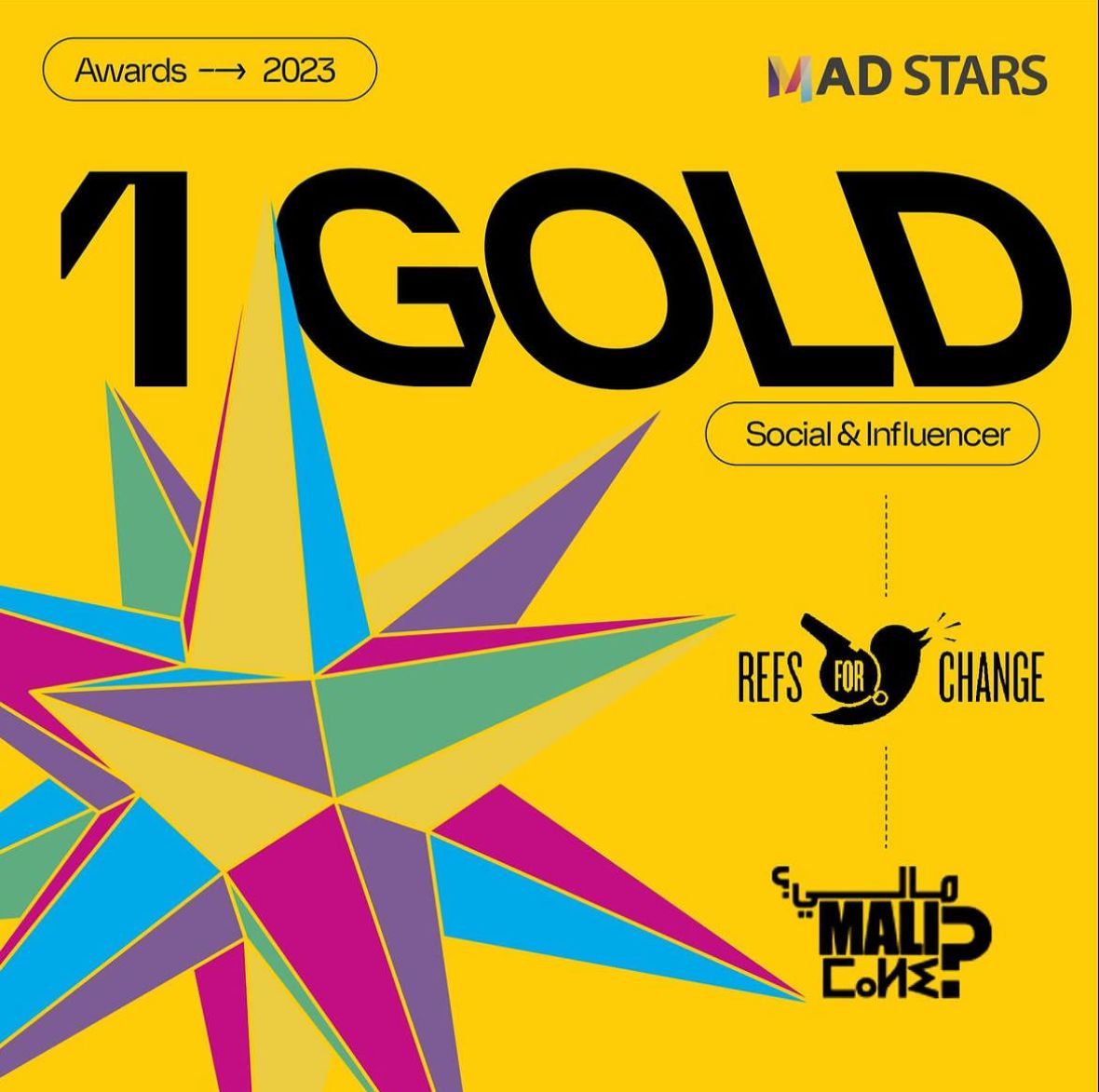 Yes!!!! 🎉
Notre campagne Twitter #RefsForChange - durant le mondial de football masculin - a reçu un Gold Award au festival @_MADSTARS 
#Korea