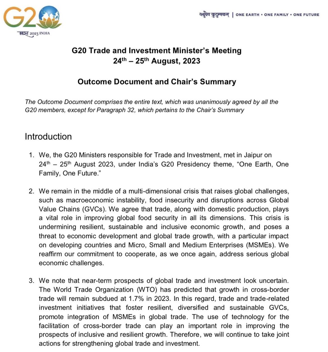 darrinlewisjr's tweet photo. $XDC G20 Trade and Investment Minister's Meeting #G20India 🇮🇳 
24th - 25th August, 2023 @IndiaG2O
#XDCNetwork #TradeDigitalization #MLETR #TradeDocuments 

High Level Principles on Digitalization of Trade Documents 

https://t.co/2UEOIoWwoC https://t.co/FhpgAy7OEq